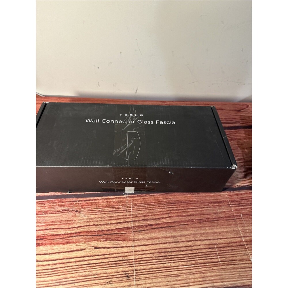 Tesla Wall Connector Glass Fascia White Charger Cover in Open Box